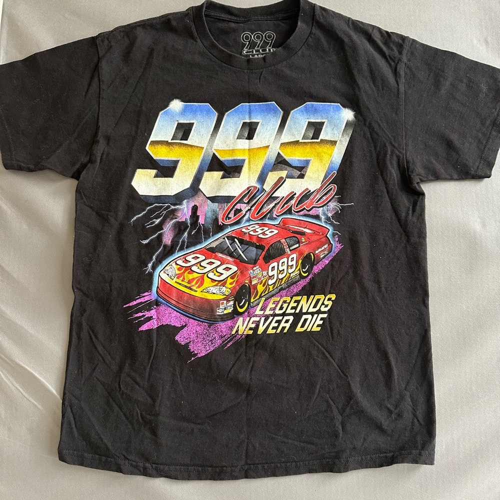Juice Wrld 999 club NASCAR album T-shirt- large black cotton